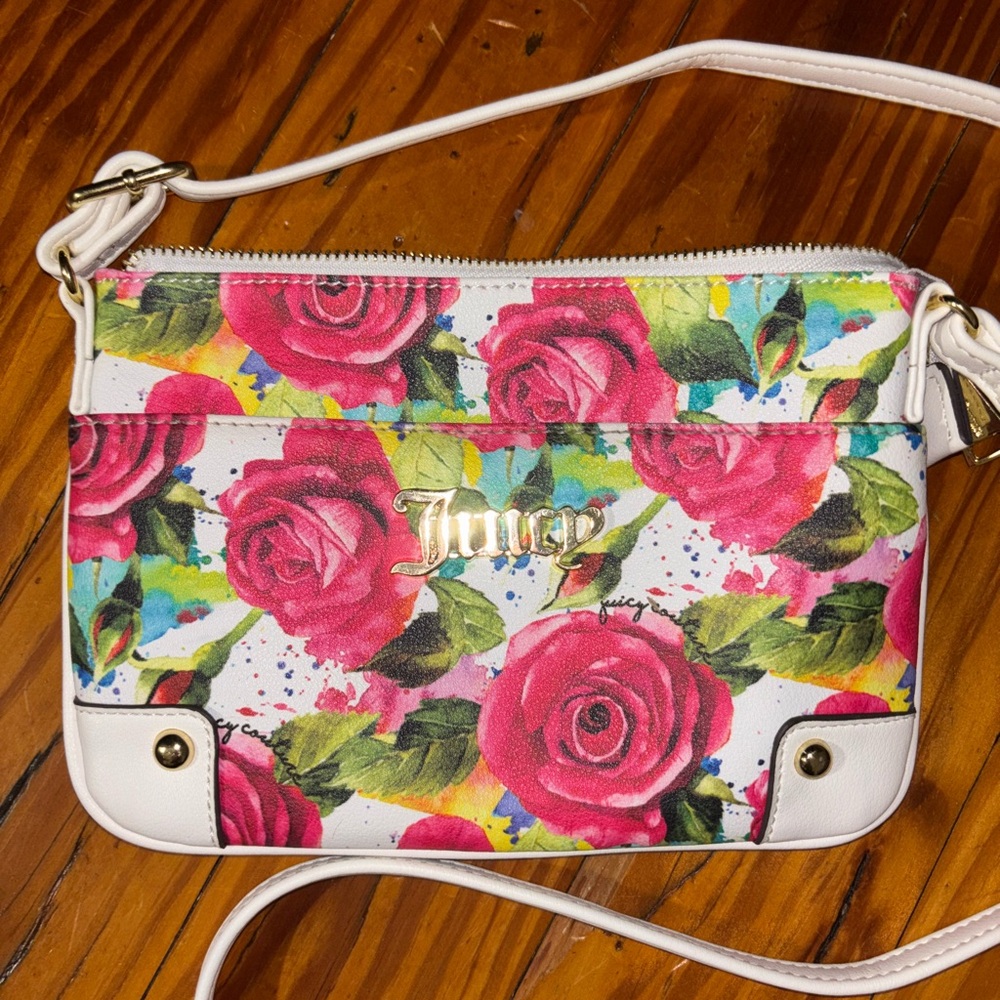 Juicy Couture Floral Crossbody Bag - Pink & White